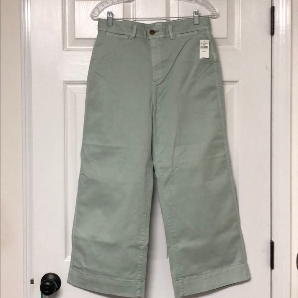 Gap mint high rise wide-leg crop, 4P, NWT